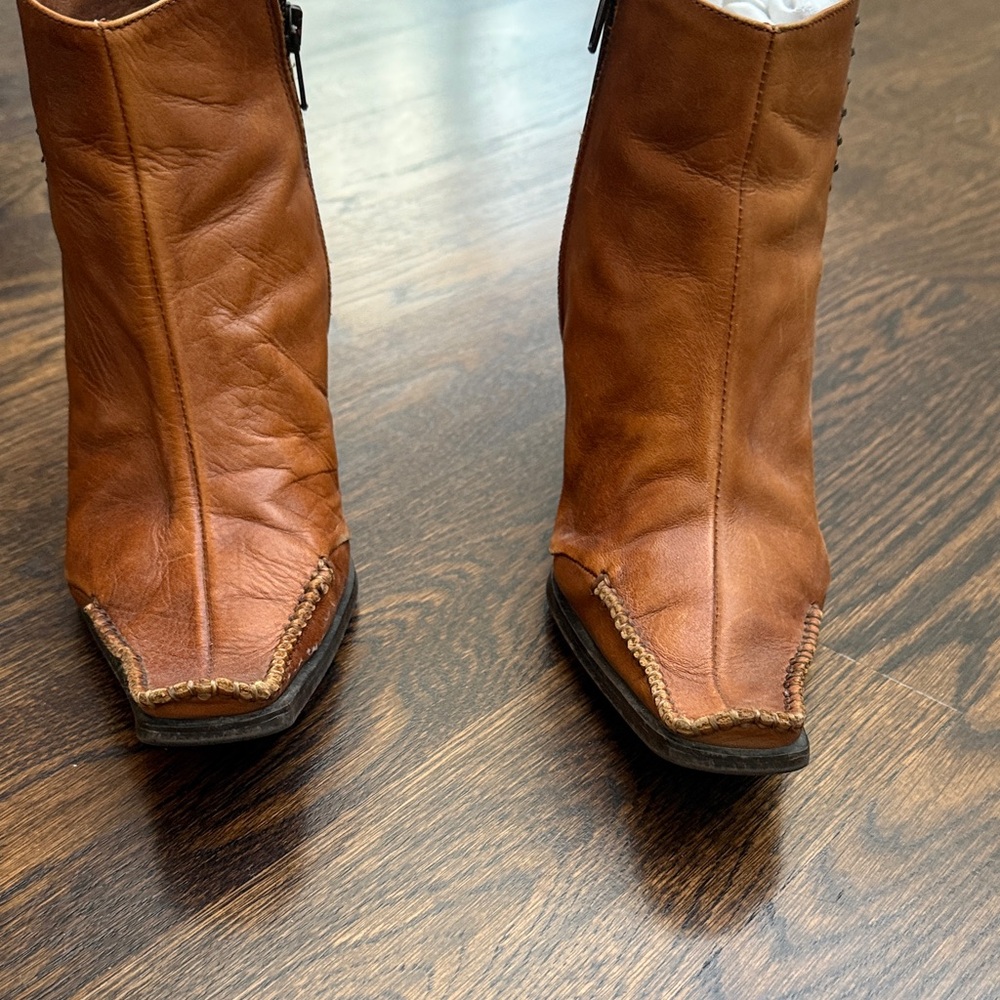 Brown Leather Ankle Boots